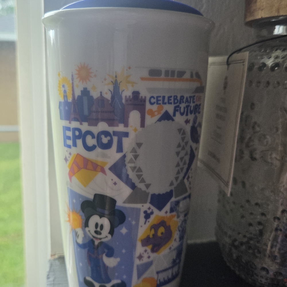 Disney Epcot Blue and White Tumbler